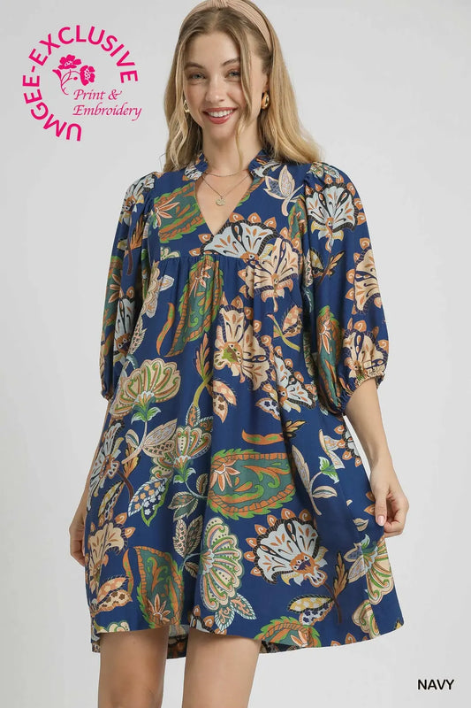 Floral Dress Navy