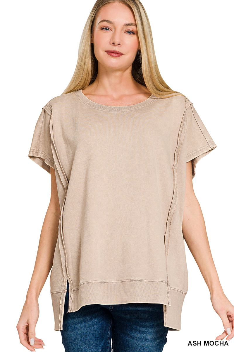 Acid Wash HiLo Top