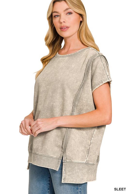 Acid Wash HiLo Top