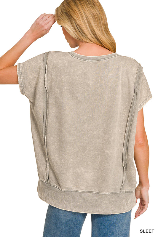 Acid Wash HiLo Top