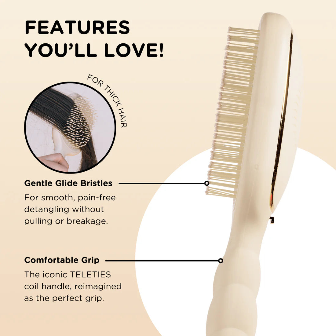 Detangler Hair Brush Thick Hair