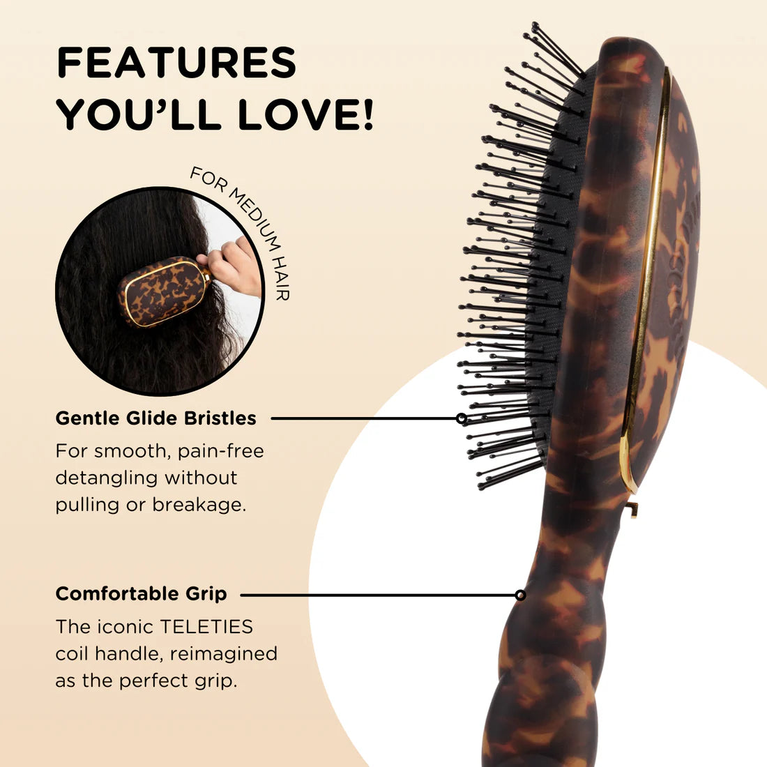 Detangler Hair Brush Medium Hair