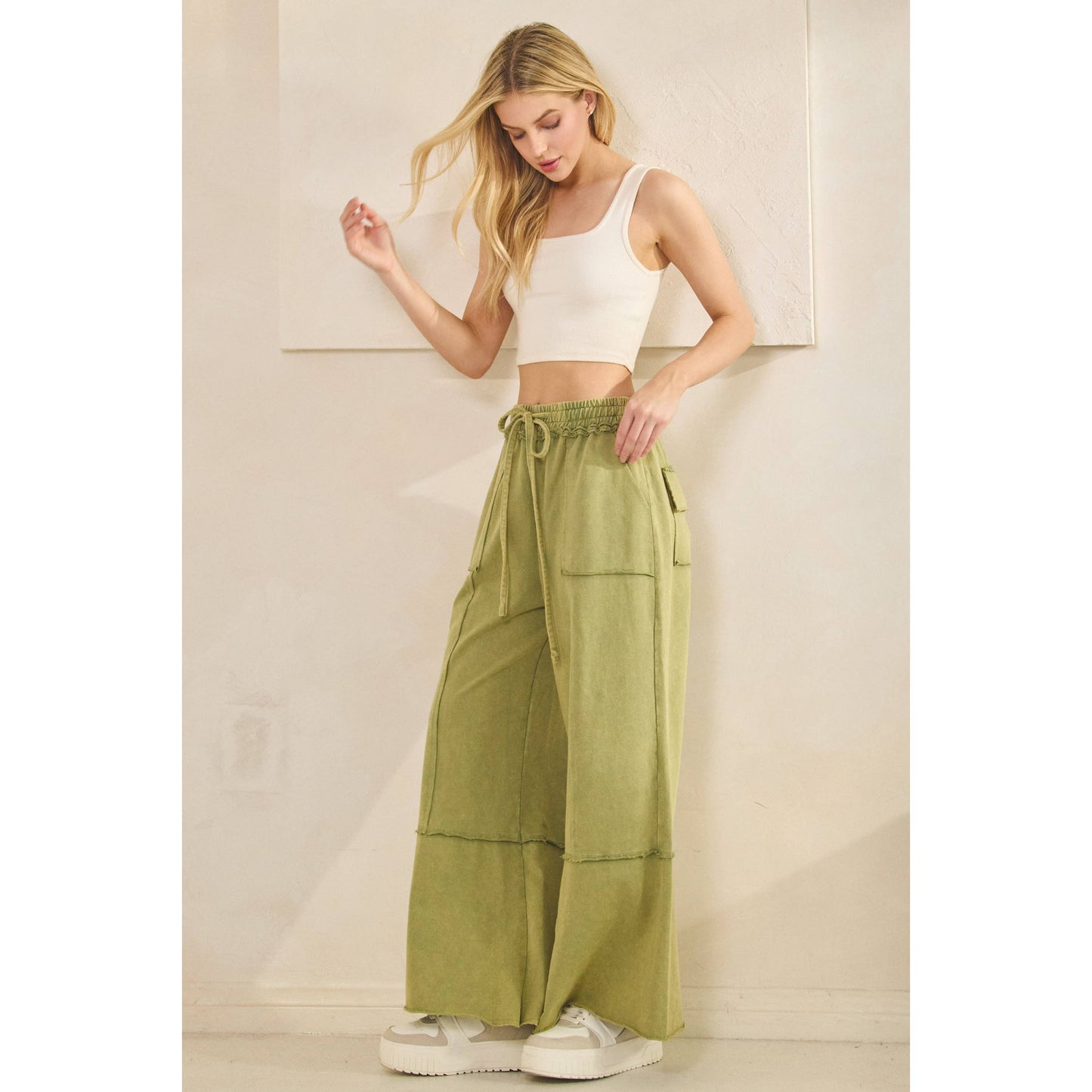 MINERAL WASHED PANTS