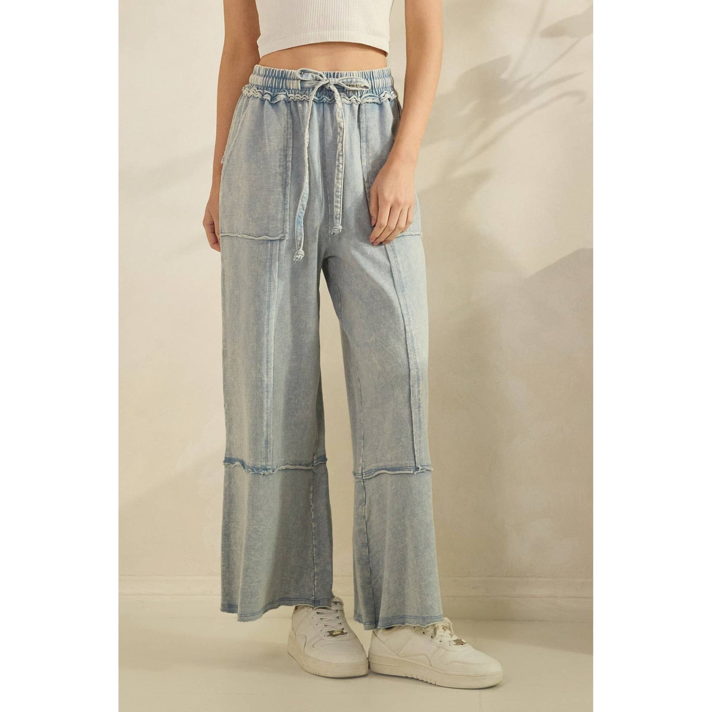 MINERAL WASHED PANTS