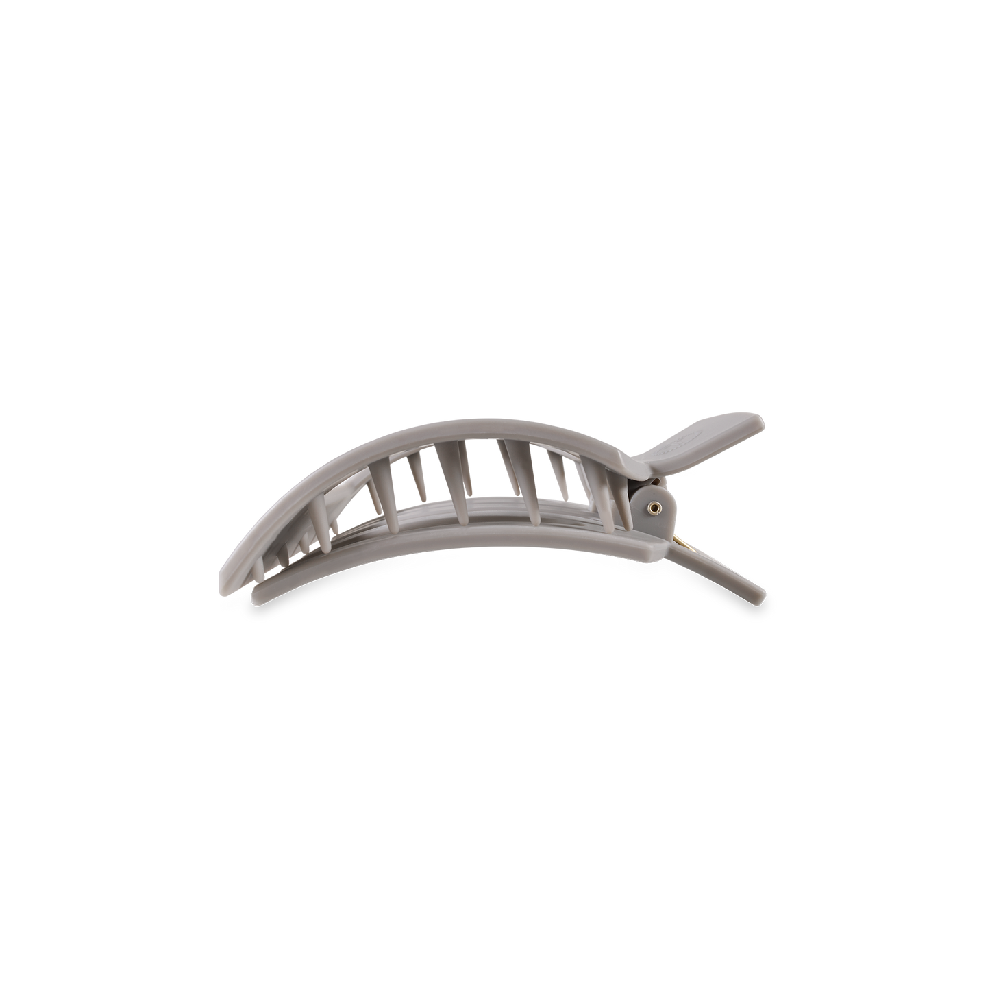 Square Flat Hair Clip | Large | Silver Flames