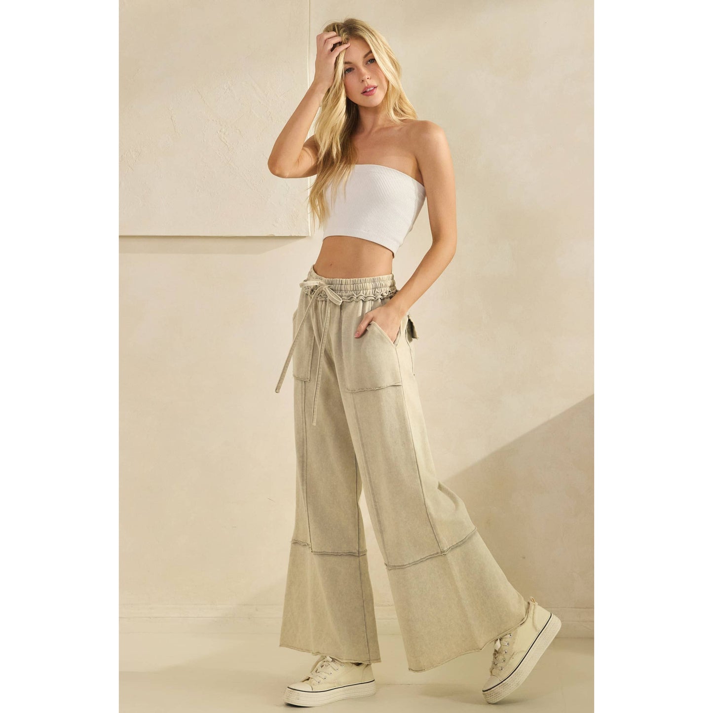 MINERAL WASHED PANTS
