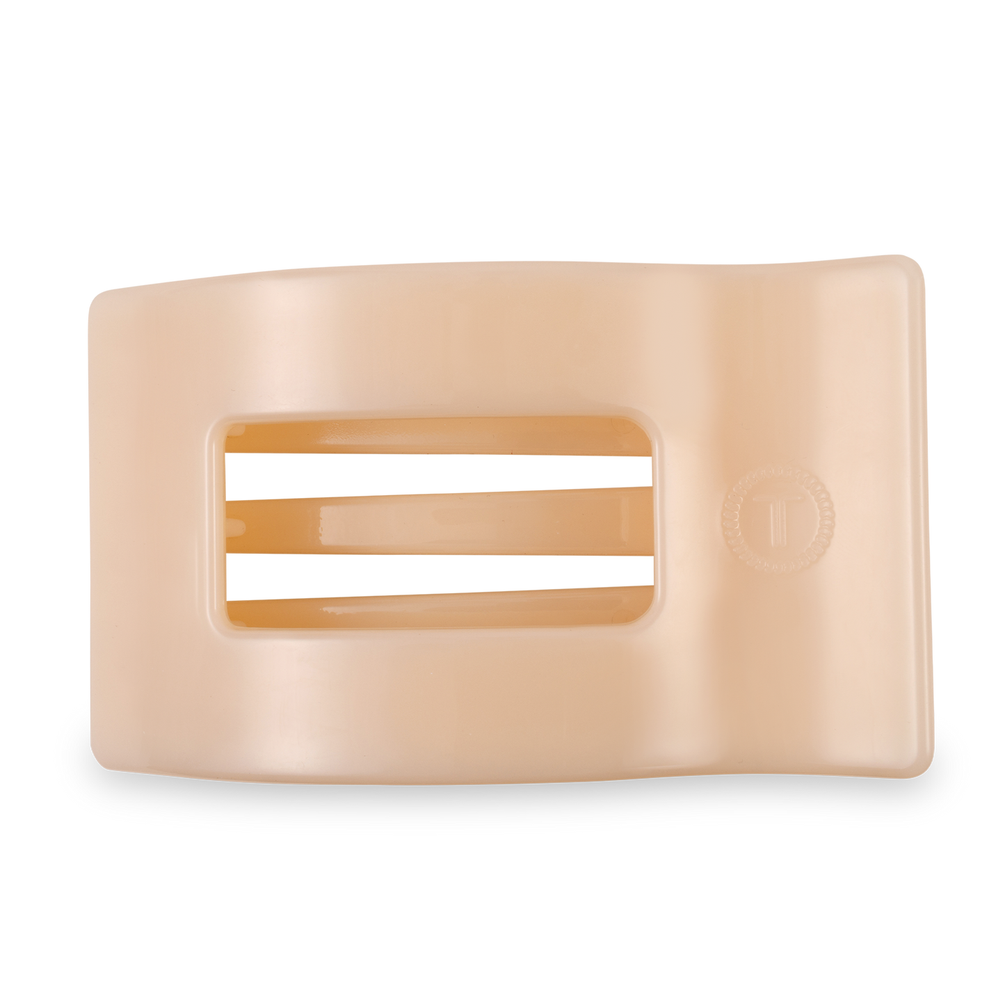 Flat Rectangle Hair Clip | Large | Almond Beige