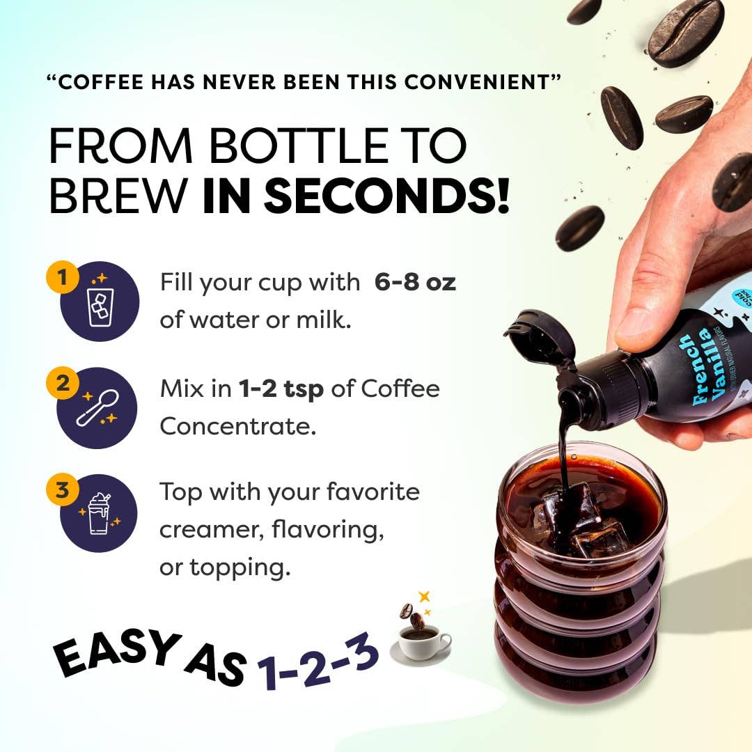 Javvy French Vanilla Cold Brew Coffee Concentrate