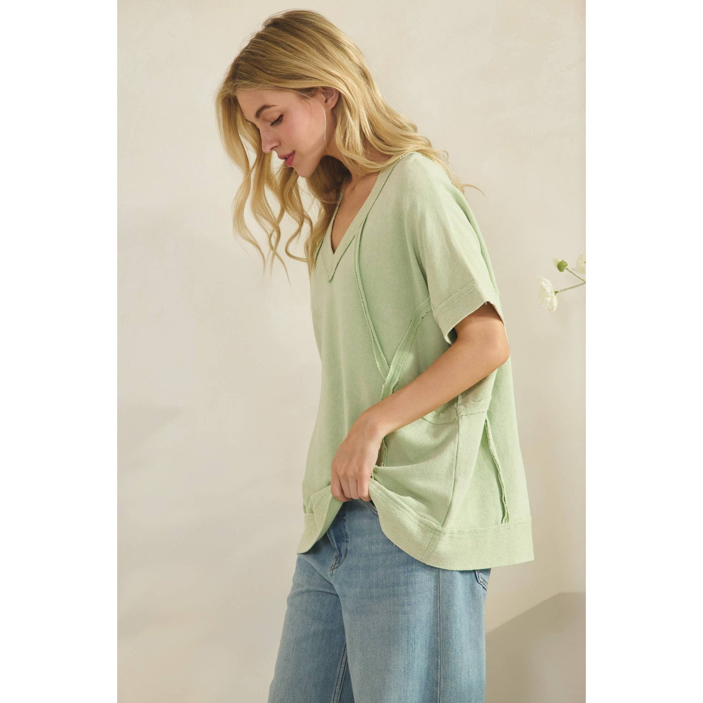 MINERAL WASH VINTAGE SEAM TEE