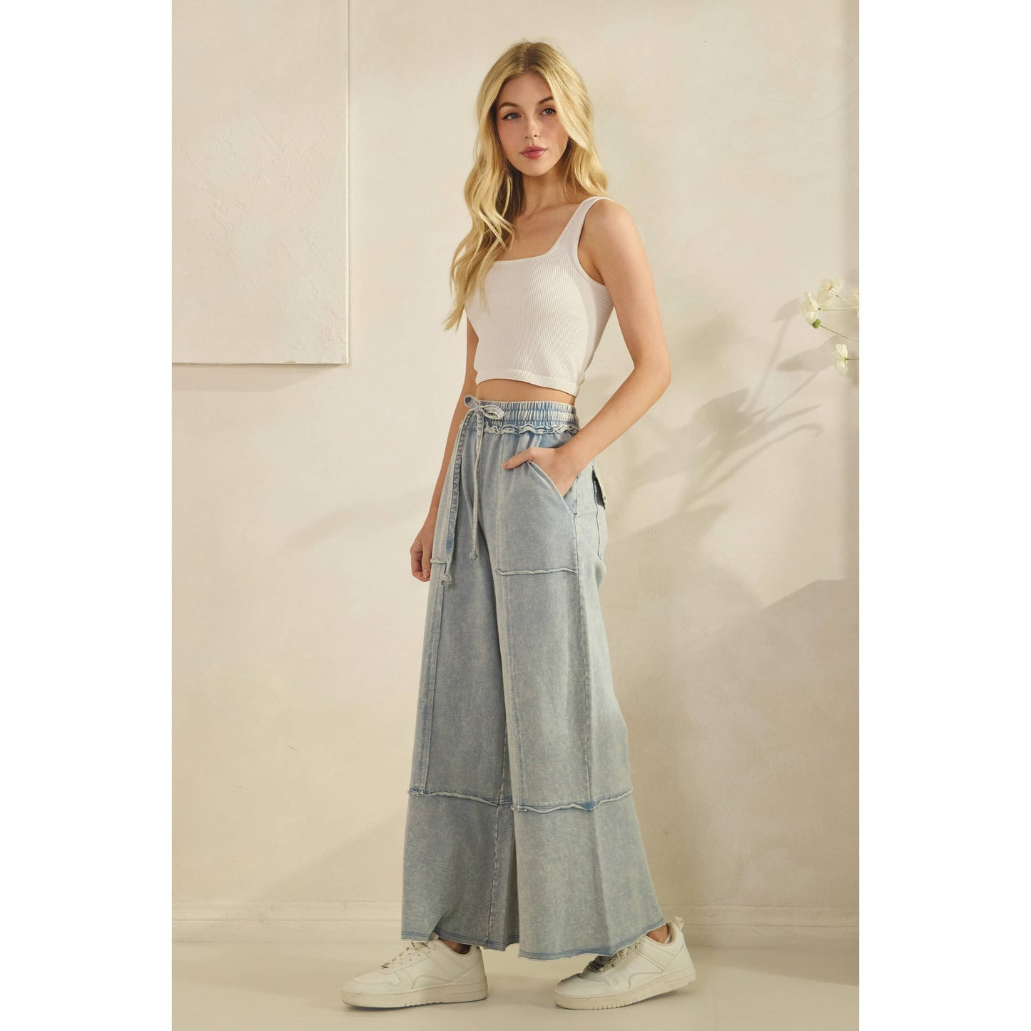 MINERAL WASHED PANTS