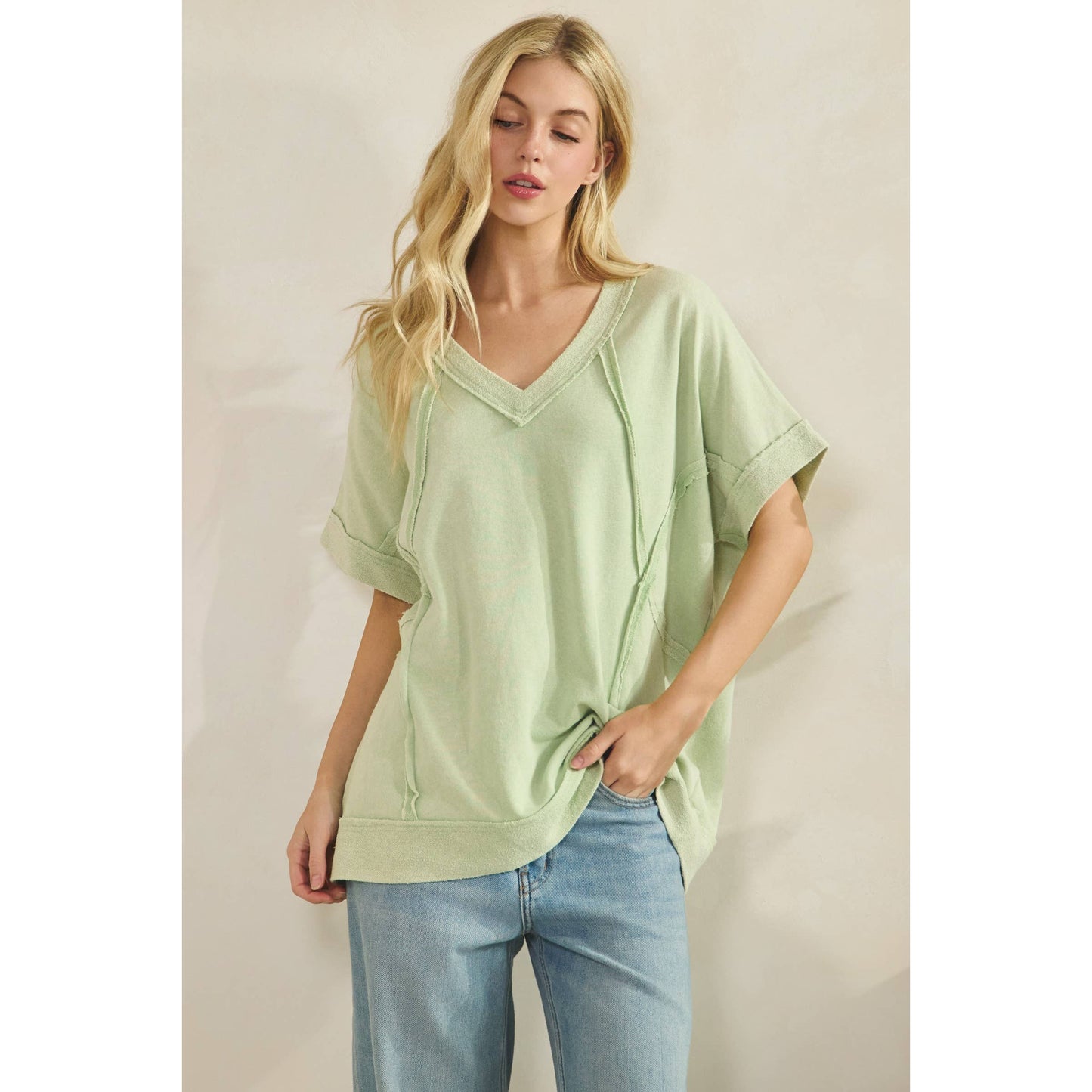 MINERAL WASH VINTAGE SEAM TEE
