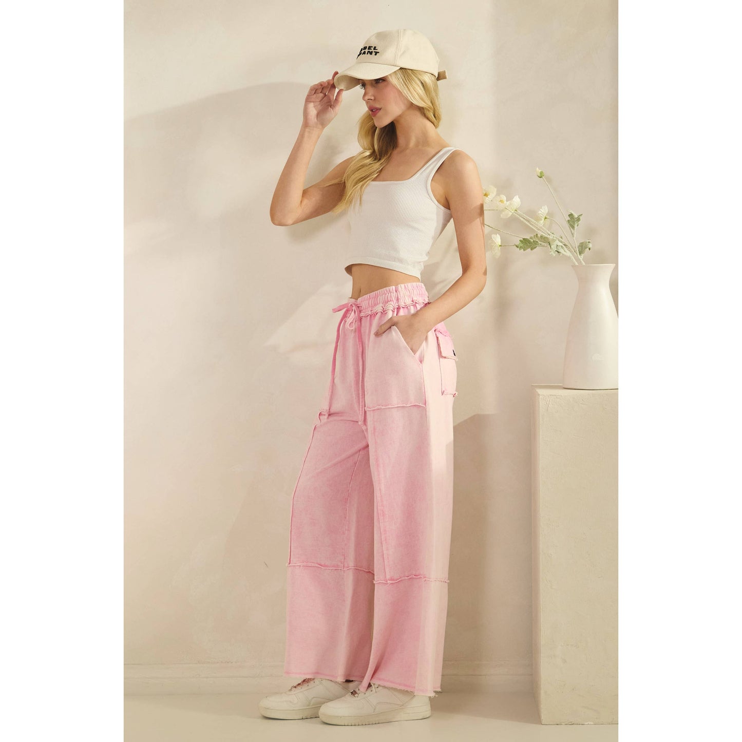 MINERAL WASHED PANTS