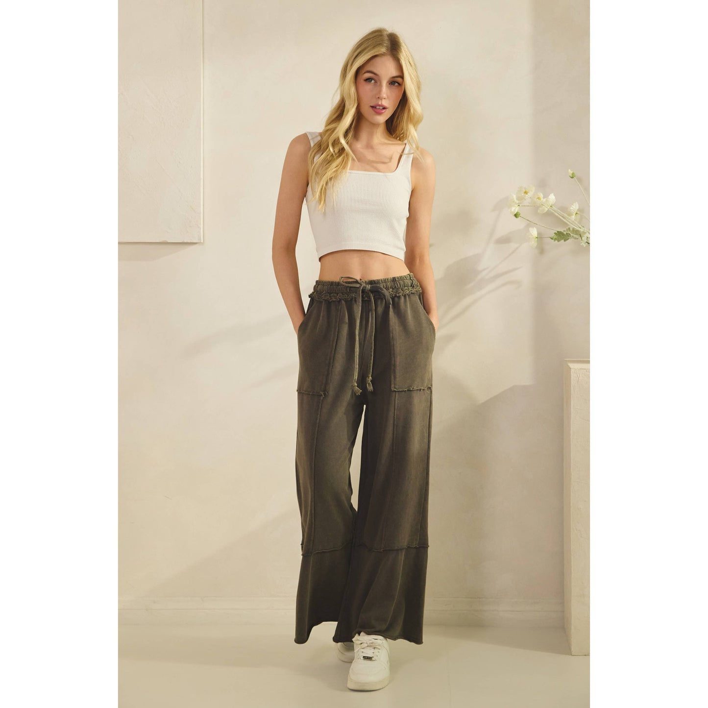 MINERAL WASHED PANTS