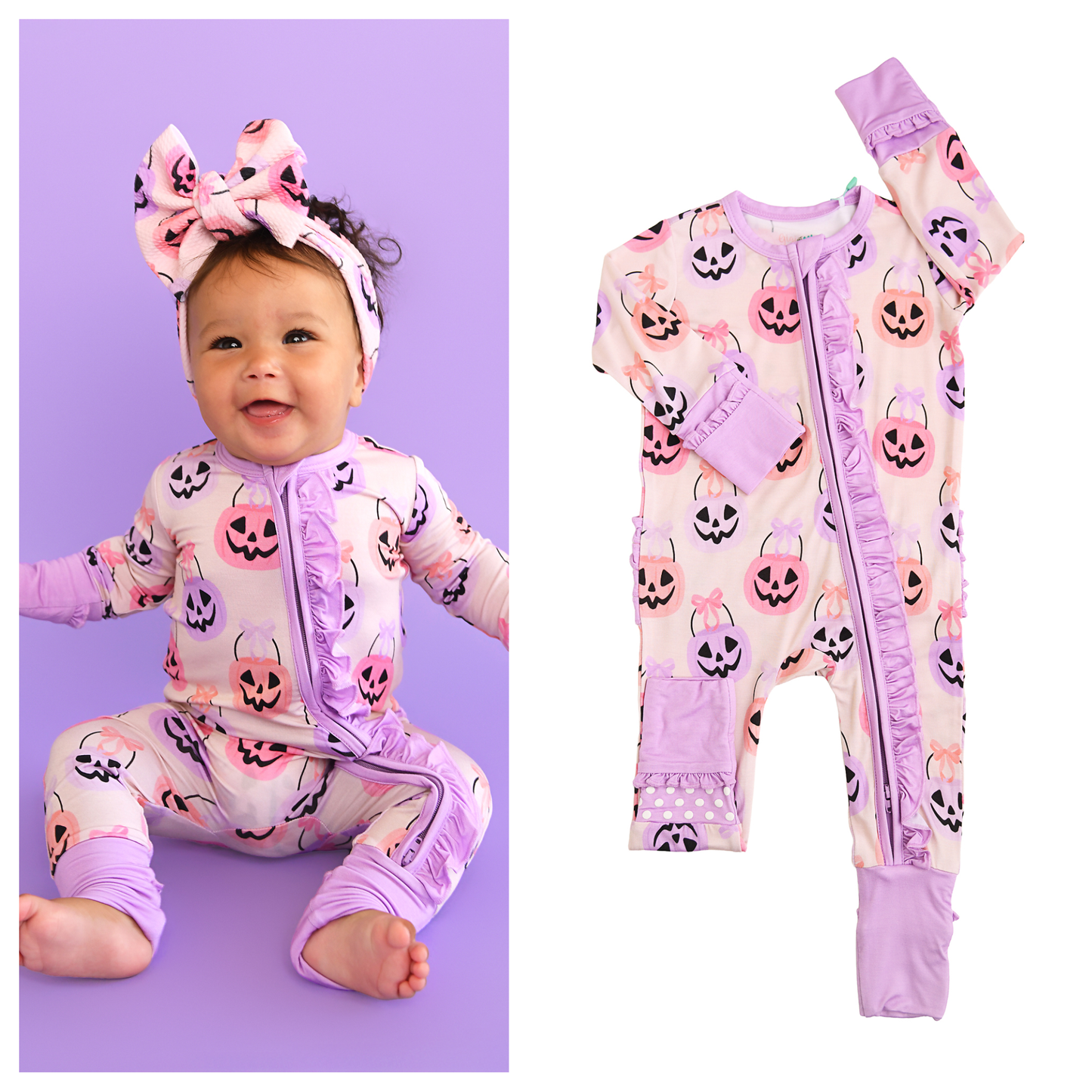 RUFFLE Bamboo Halloween Pumpkins Baby