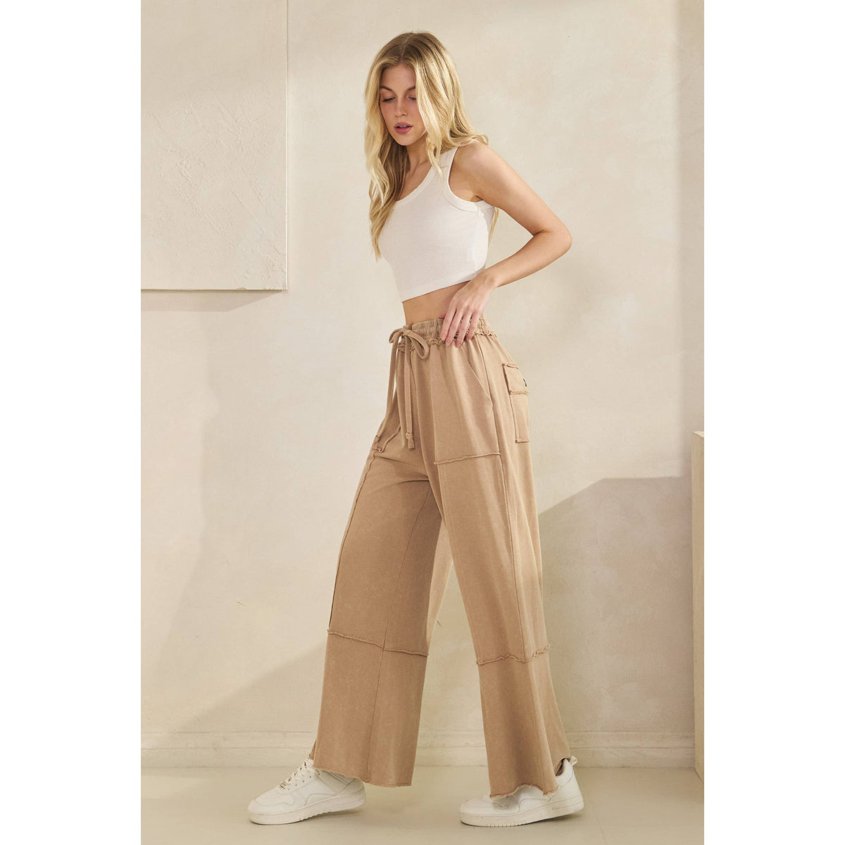 MINERAL WASHED PANTS