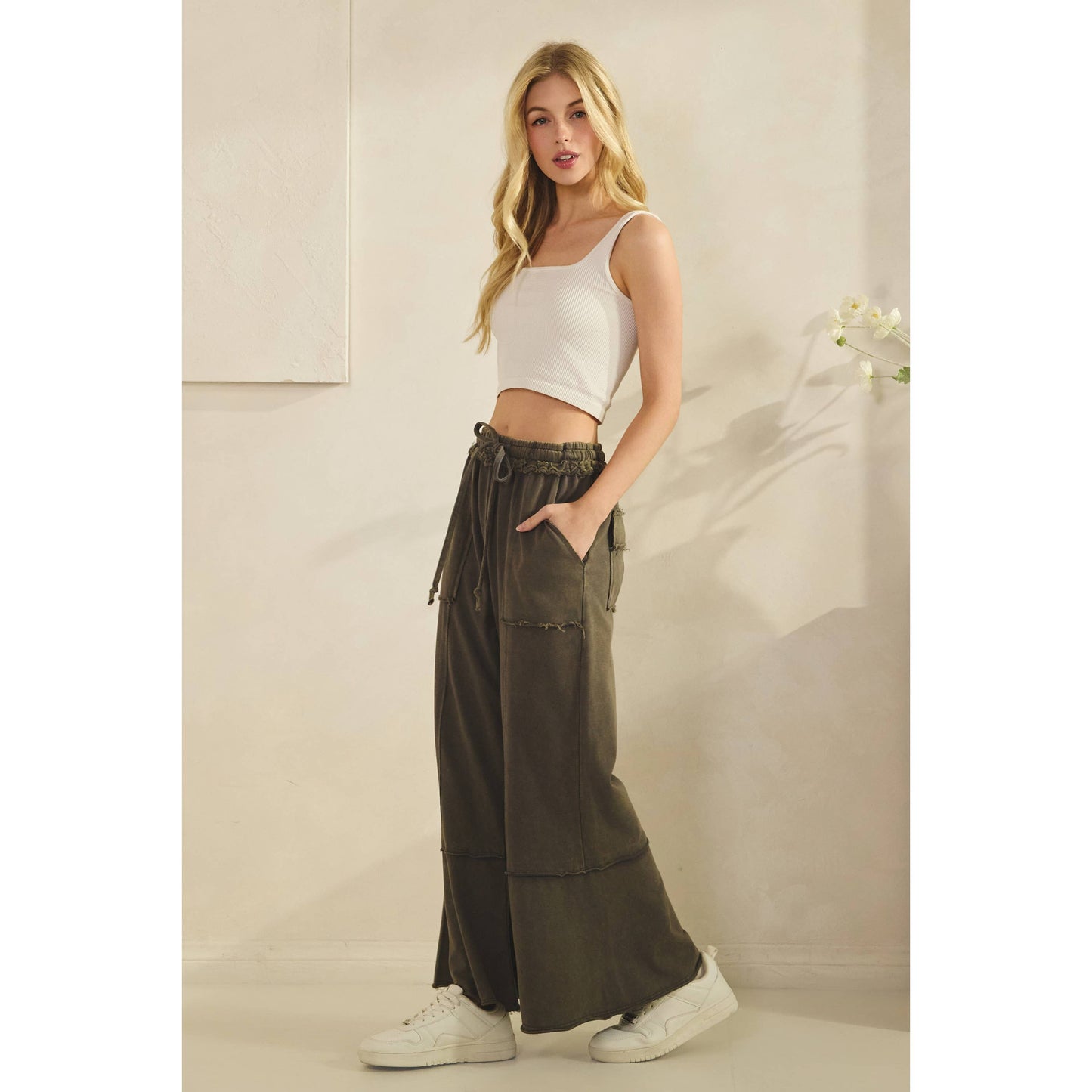 MINERAL WASHED PANTS
